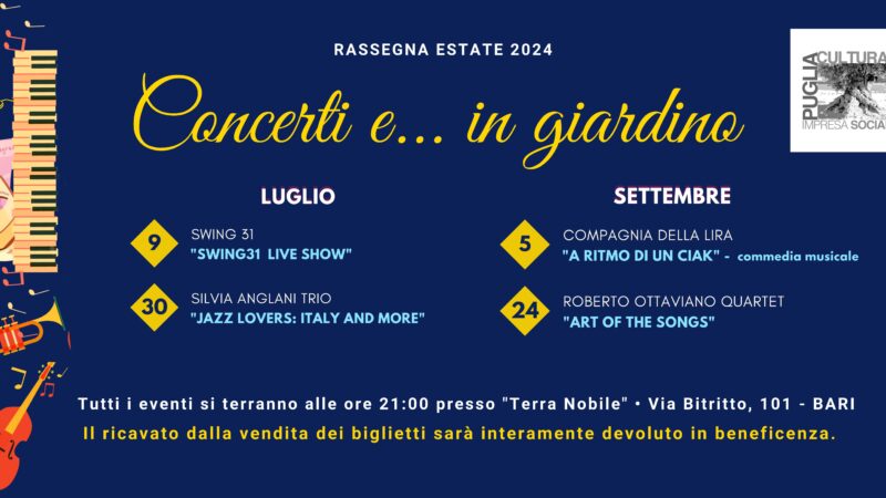 Concerti e… in Giardino – estate 2024