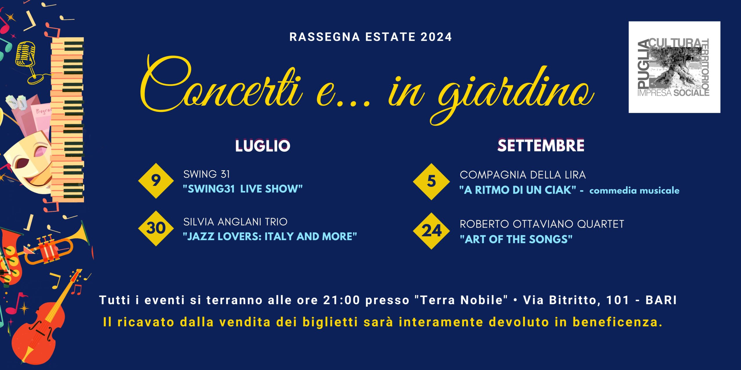 Concerti e… in Giardino – estate 2024